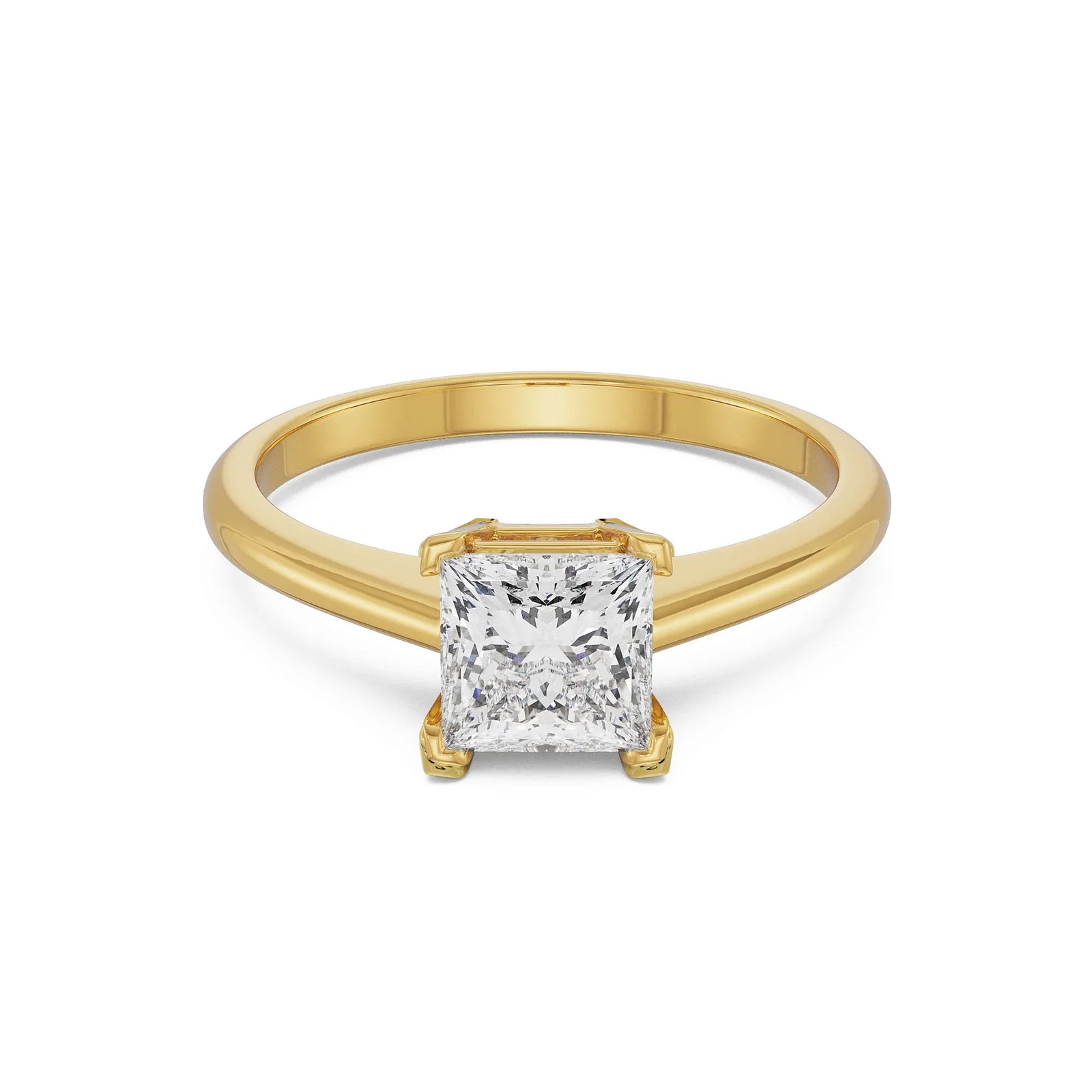 Charming Solitaire Ring Front View in 9KT