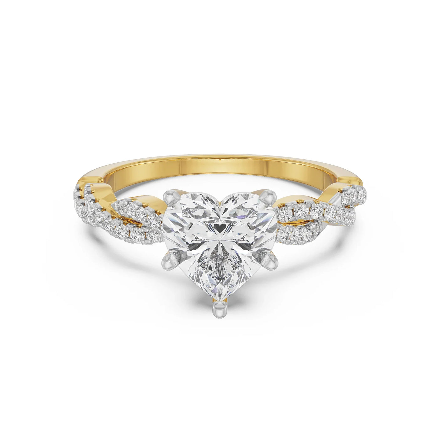 Heart Infinity Lab Grown Diamond Ring 9KT
