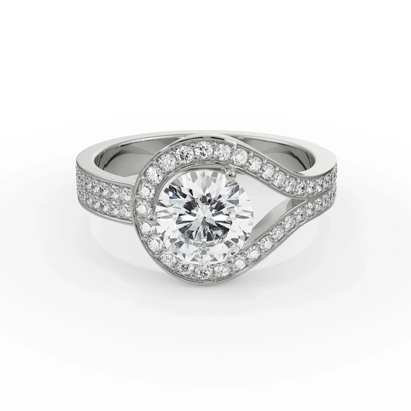Lorez Pave Lab Grown Diamond Ring 9KT