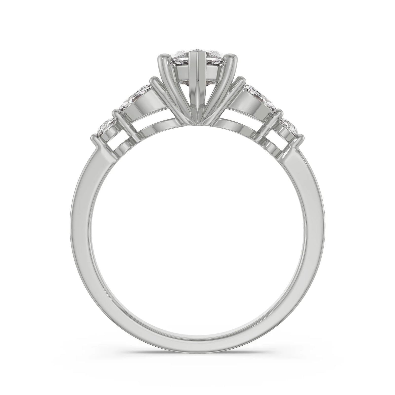 Majestic Marquise Diamond Ring Back View