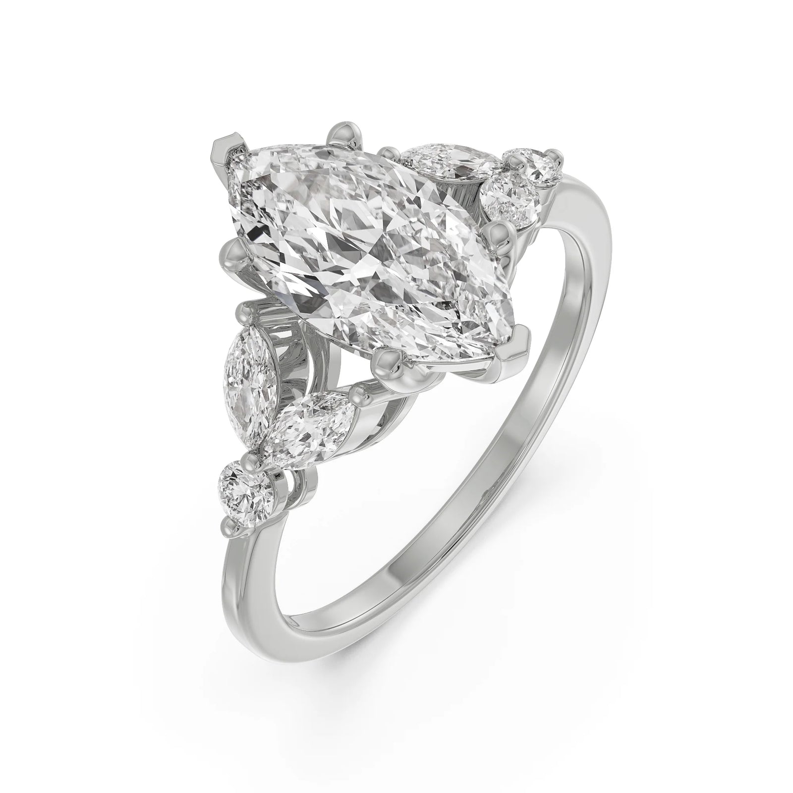 Majestic Marquise Diamond Ring Top view