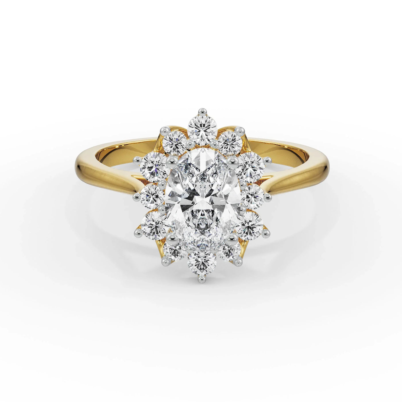 Royal Oval Cut Lab Grown Diamond Ring 9KT