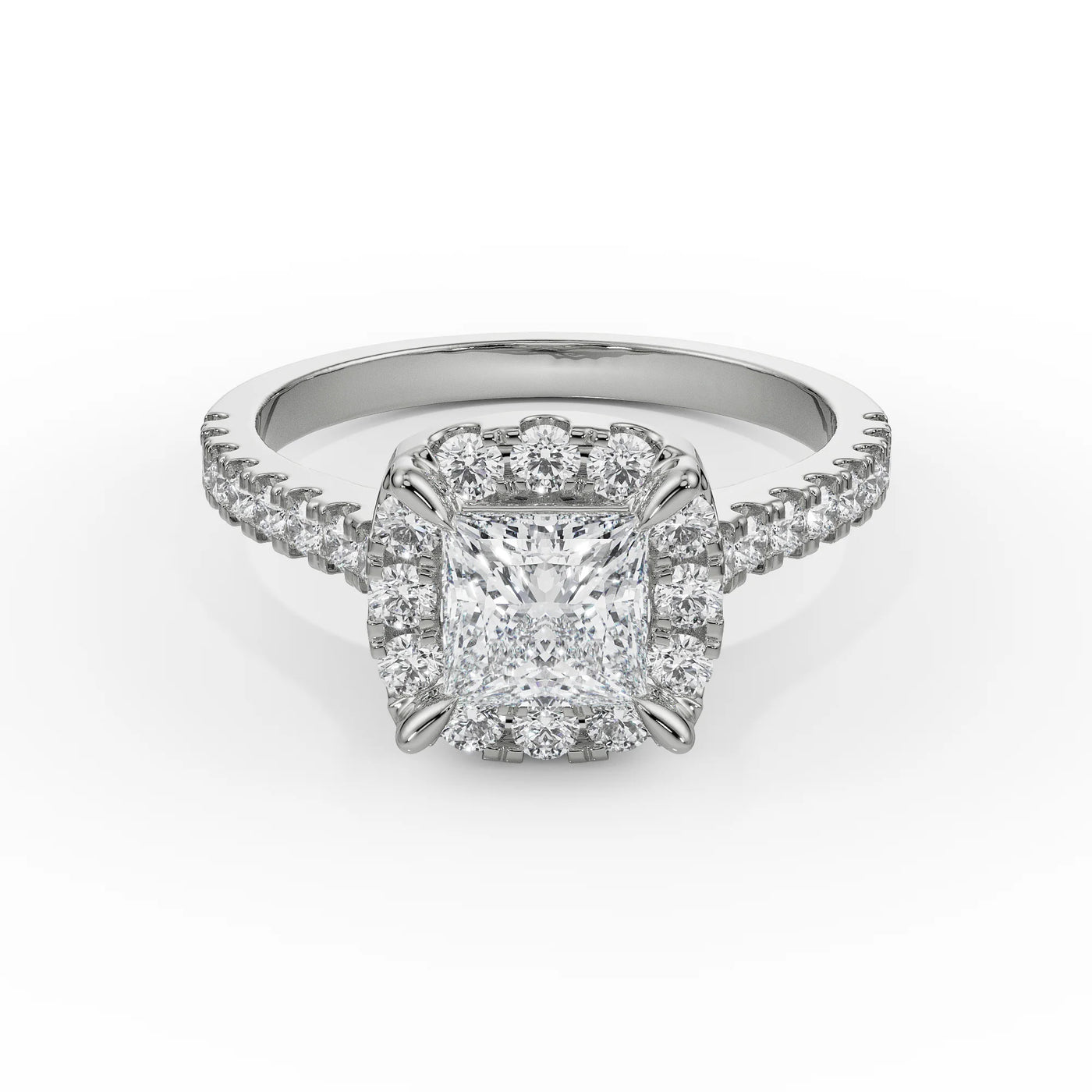 Princess Cut Lab Grown Diamond Bridal Ring