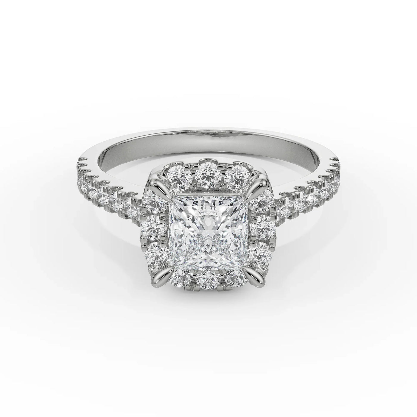 Princess Cut Lab Grown Diamond Bridal Ring 9KT