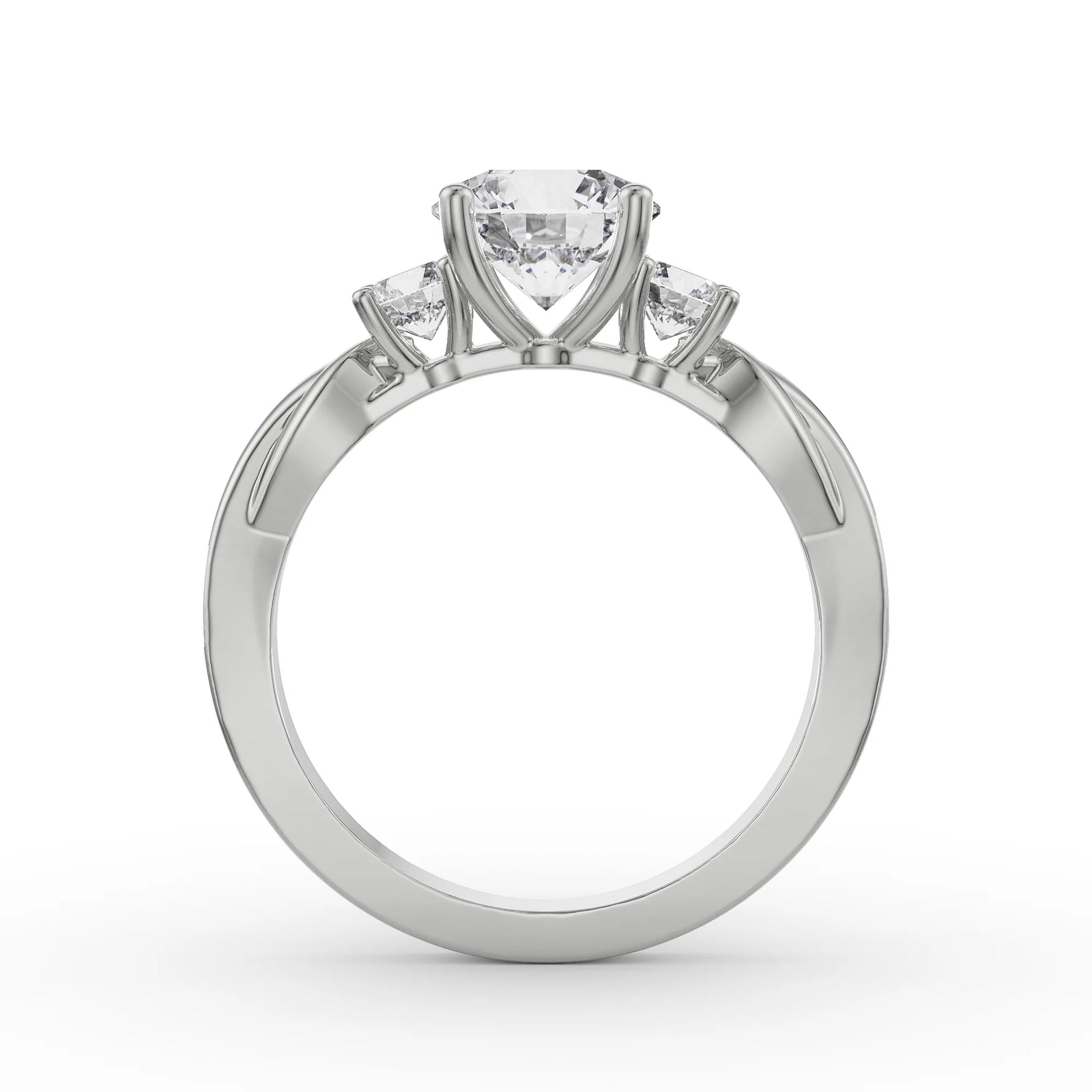Twisted Vine Diamond Ring Back View