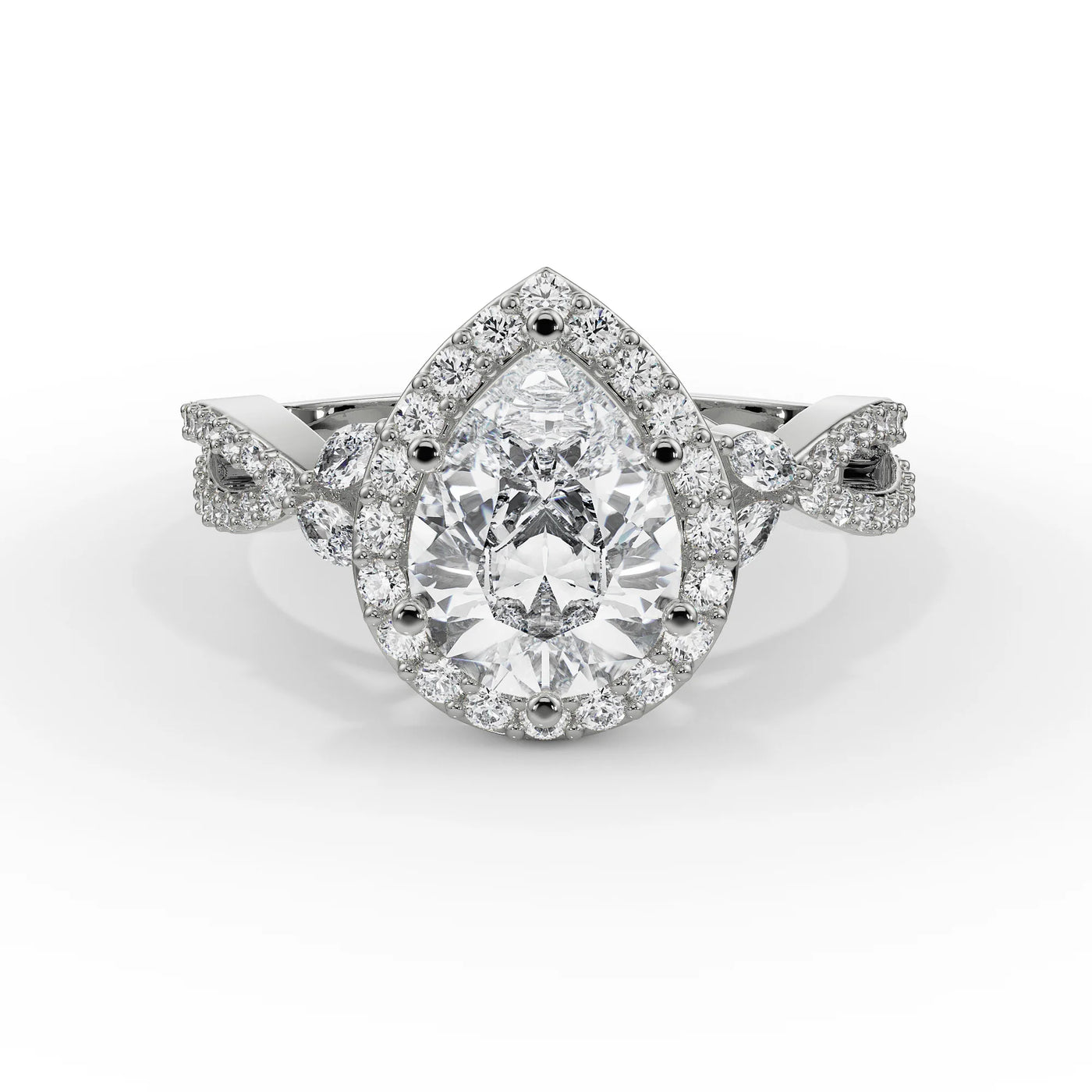 Yasmine Marquise Lab Diamond Engagement Ring