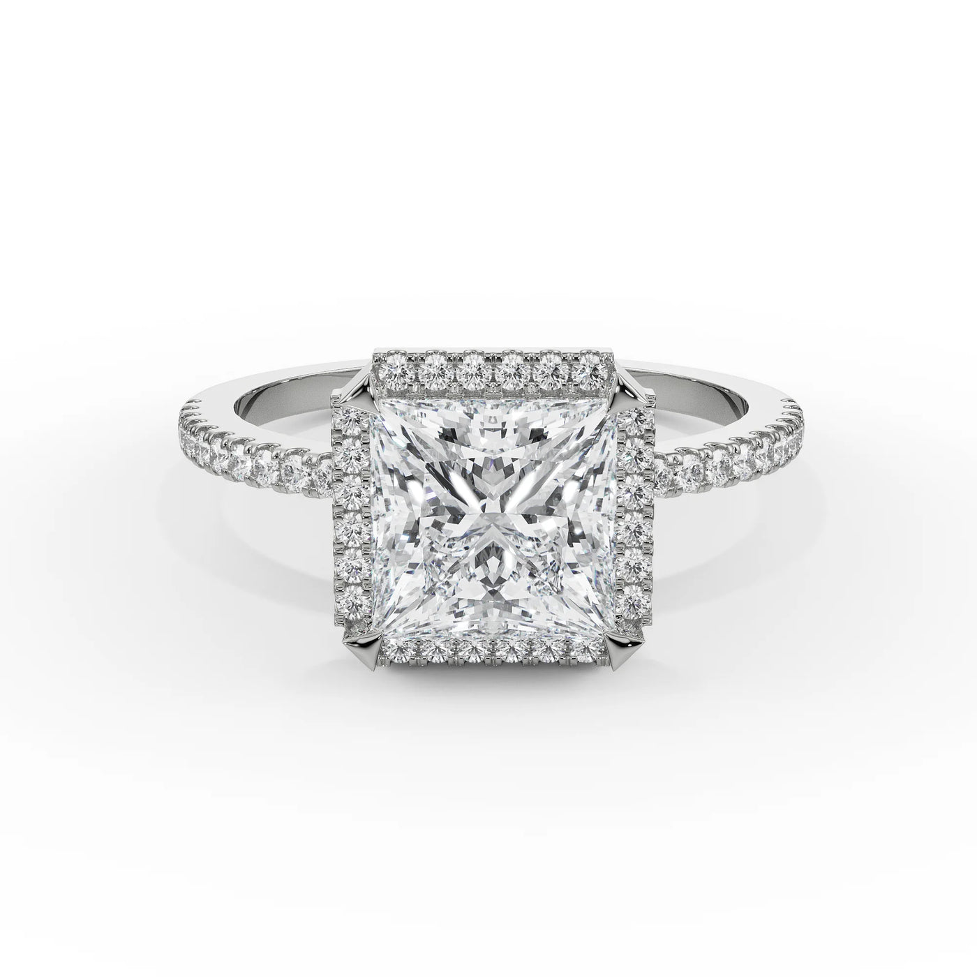 Quadret Halo Lab Grown Diamond Ring
