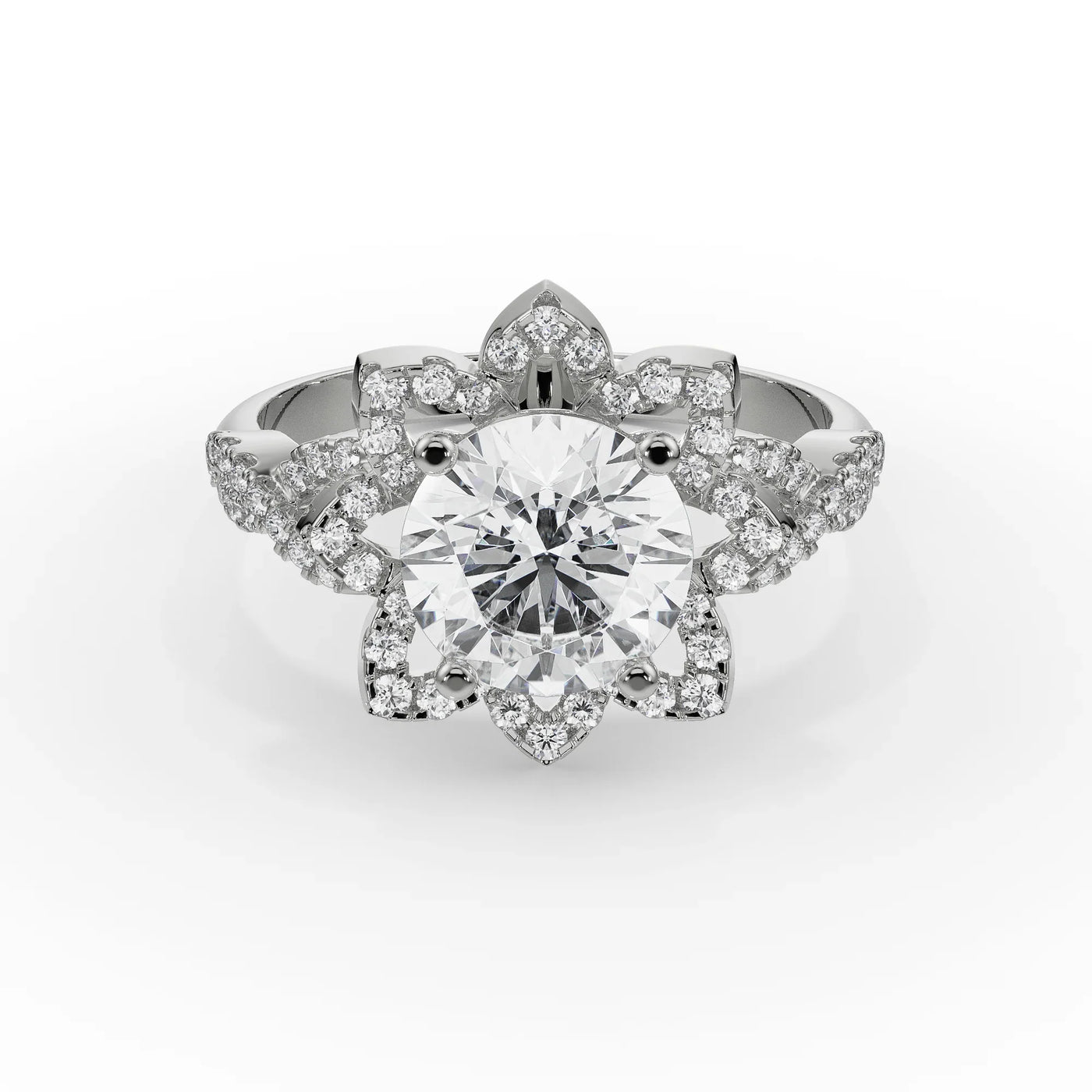 Sunflower Lab Grown Diamond Ring 9KT