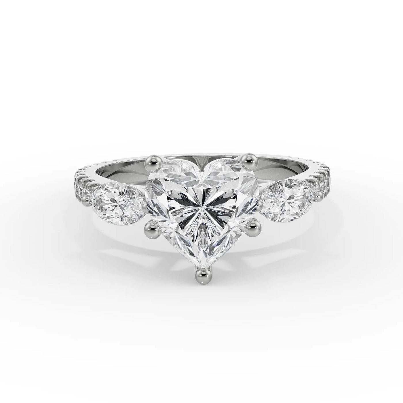 Heartfelt Lab Diamond Engagement Ring