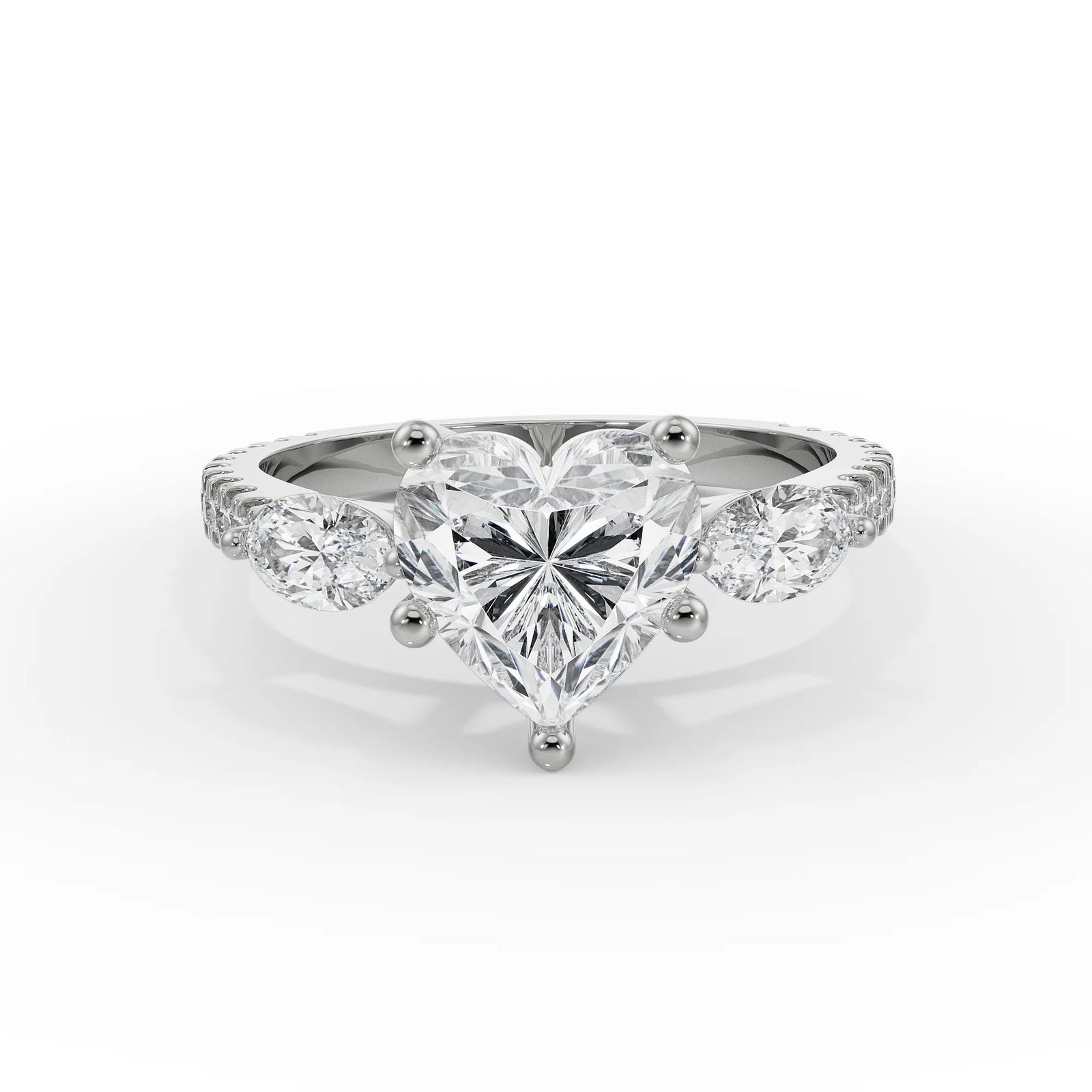 Heartfelt Engagement Ring Front View