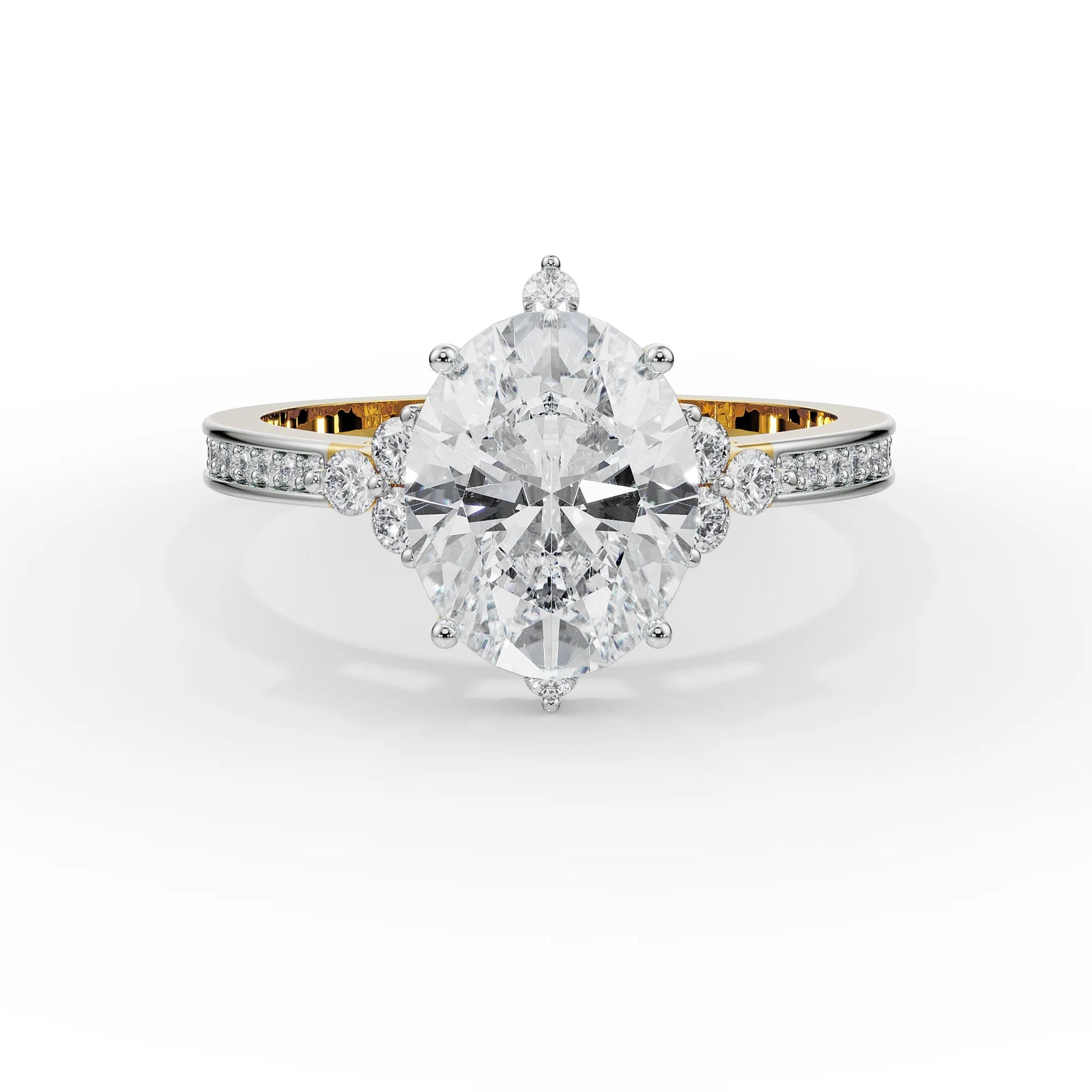 Vintage Vez Diamond Ring Front View