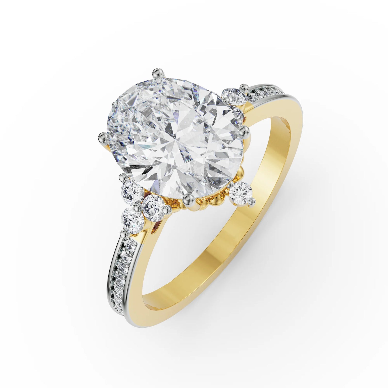 Vintage Vez Diamond Ring Top View