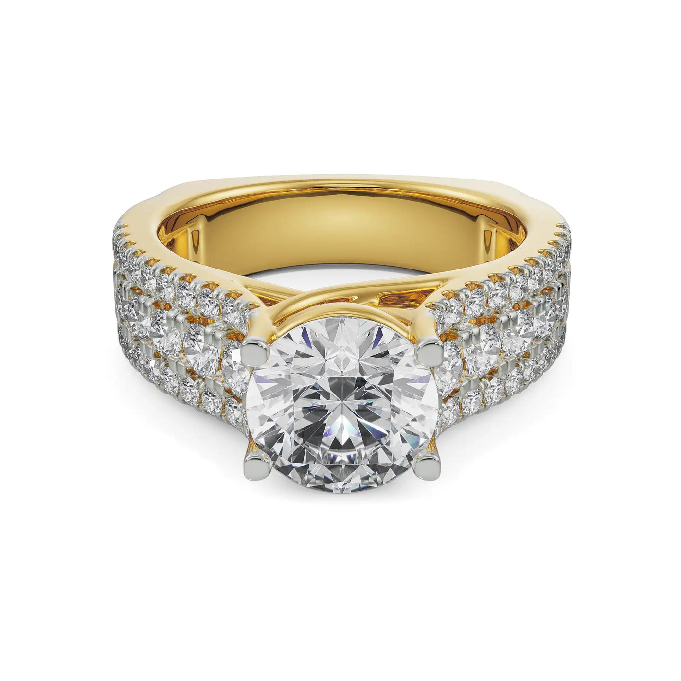 Lab Grown Diamond Solitaire Band Engagement Ring