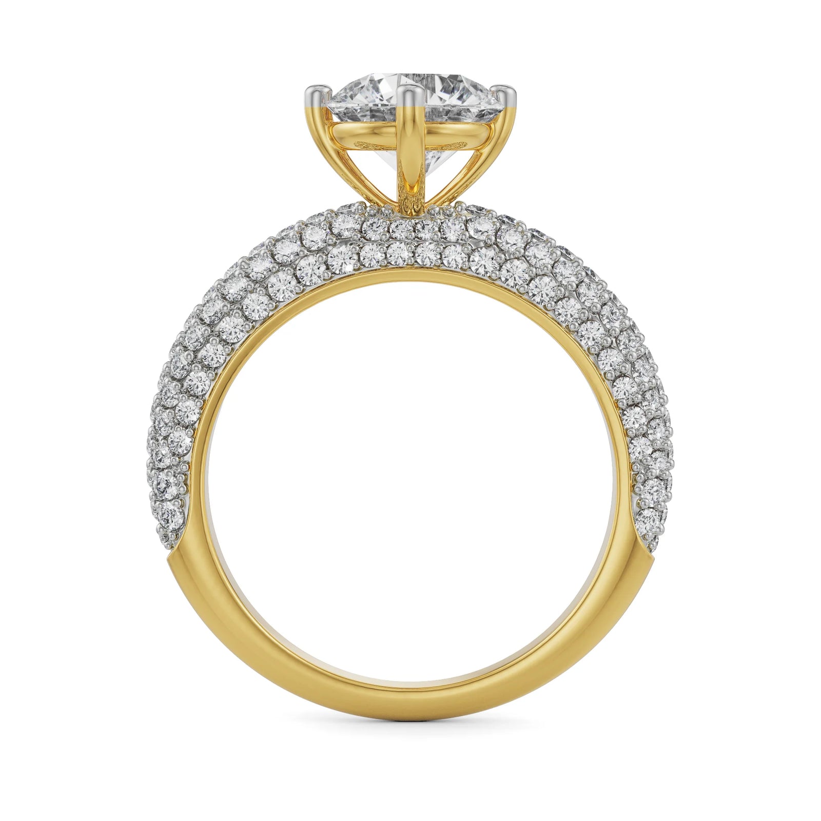 Drizzle Diamond Band Back View