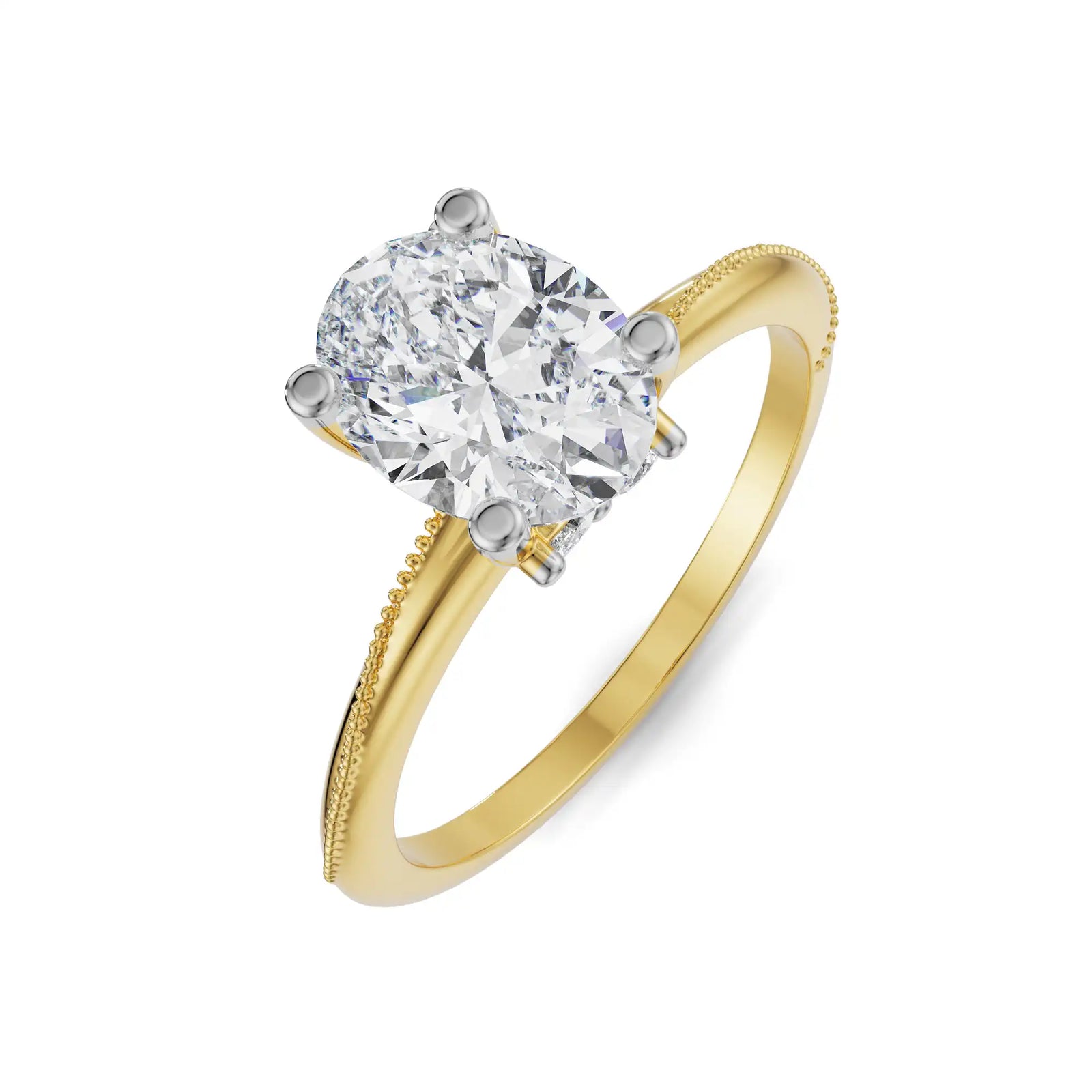 Twisted Garland Diamond Ring Top View