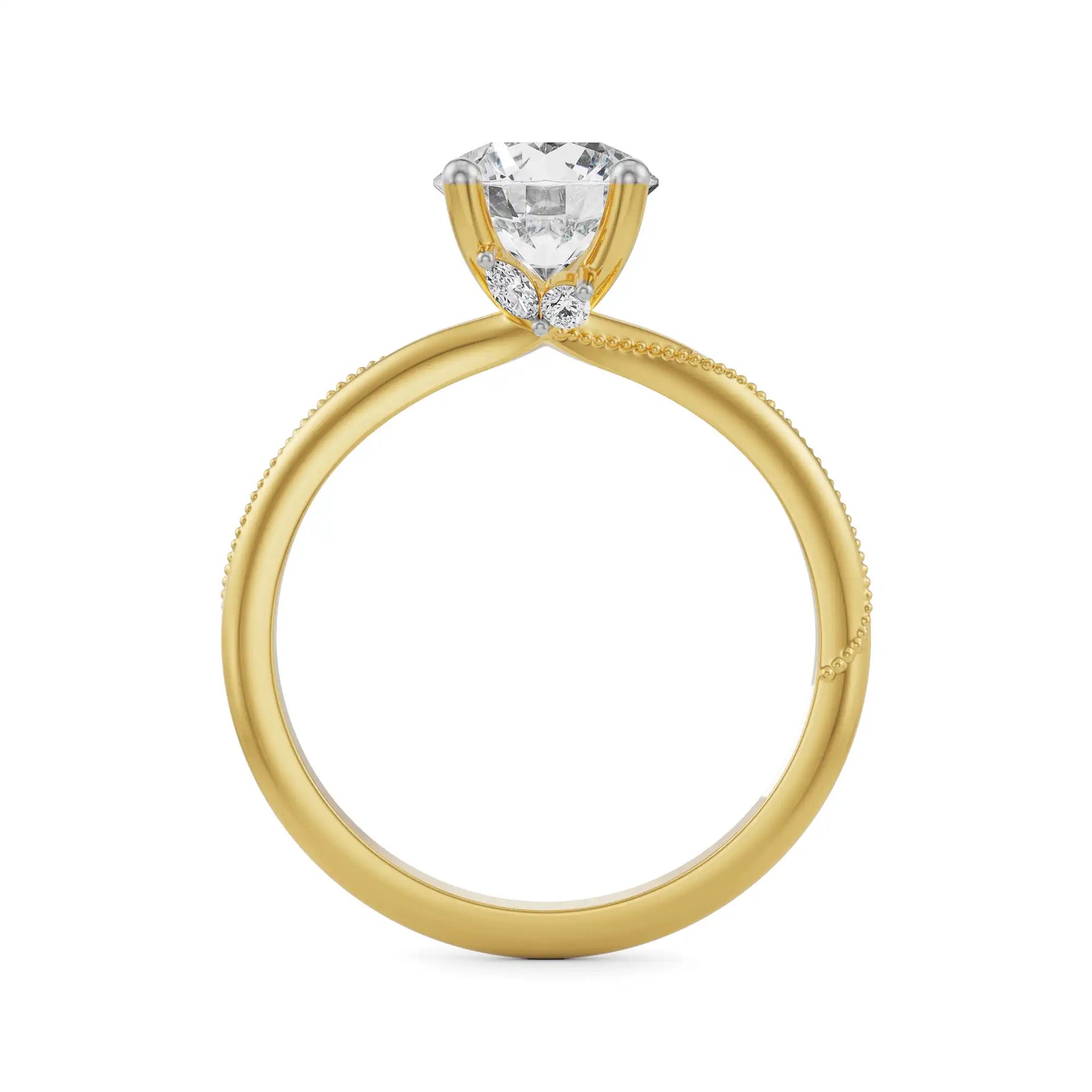 Twisted Garland Diamond Ring Back View