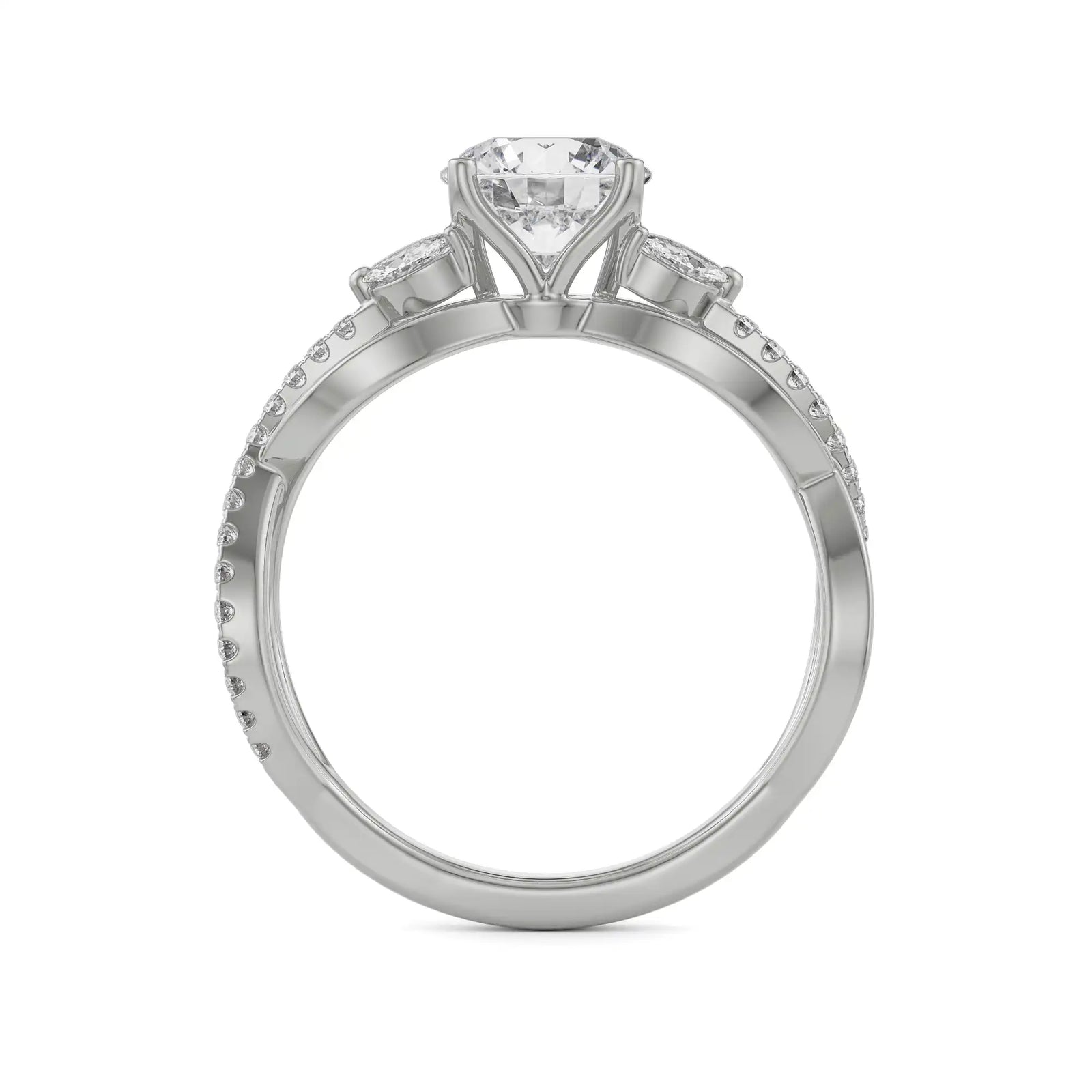 Blossom Brilliant Engagement Ring Back View
