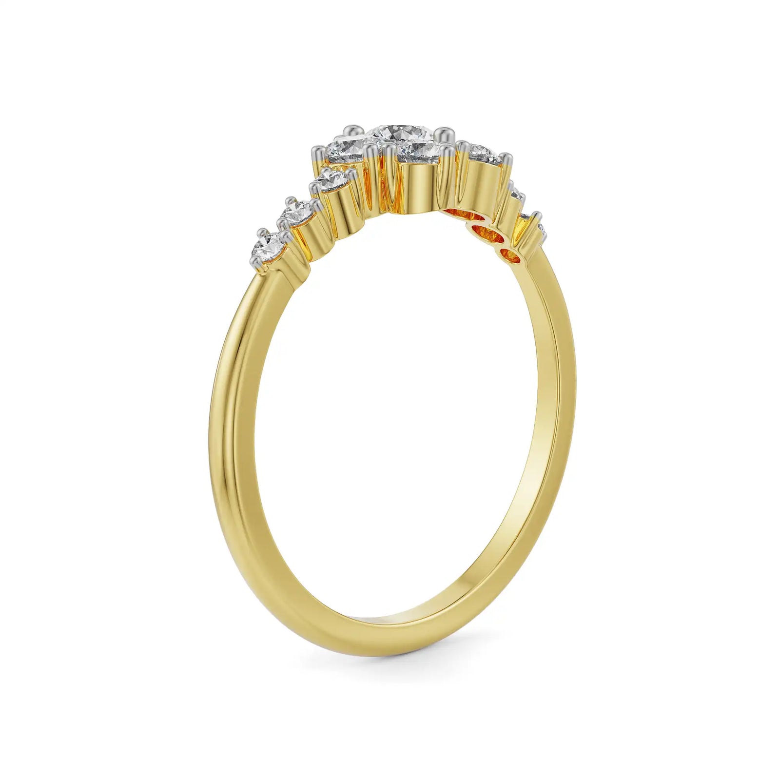 Artistic Flair Diamond Ring Side View