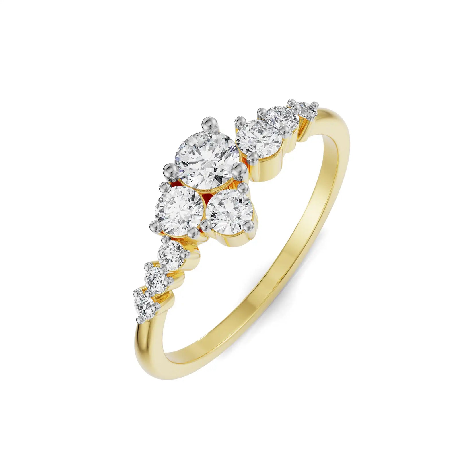 Artistic Flair Diamond Ring Top View