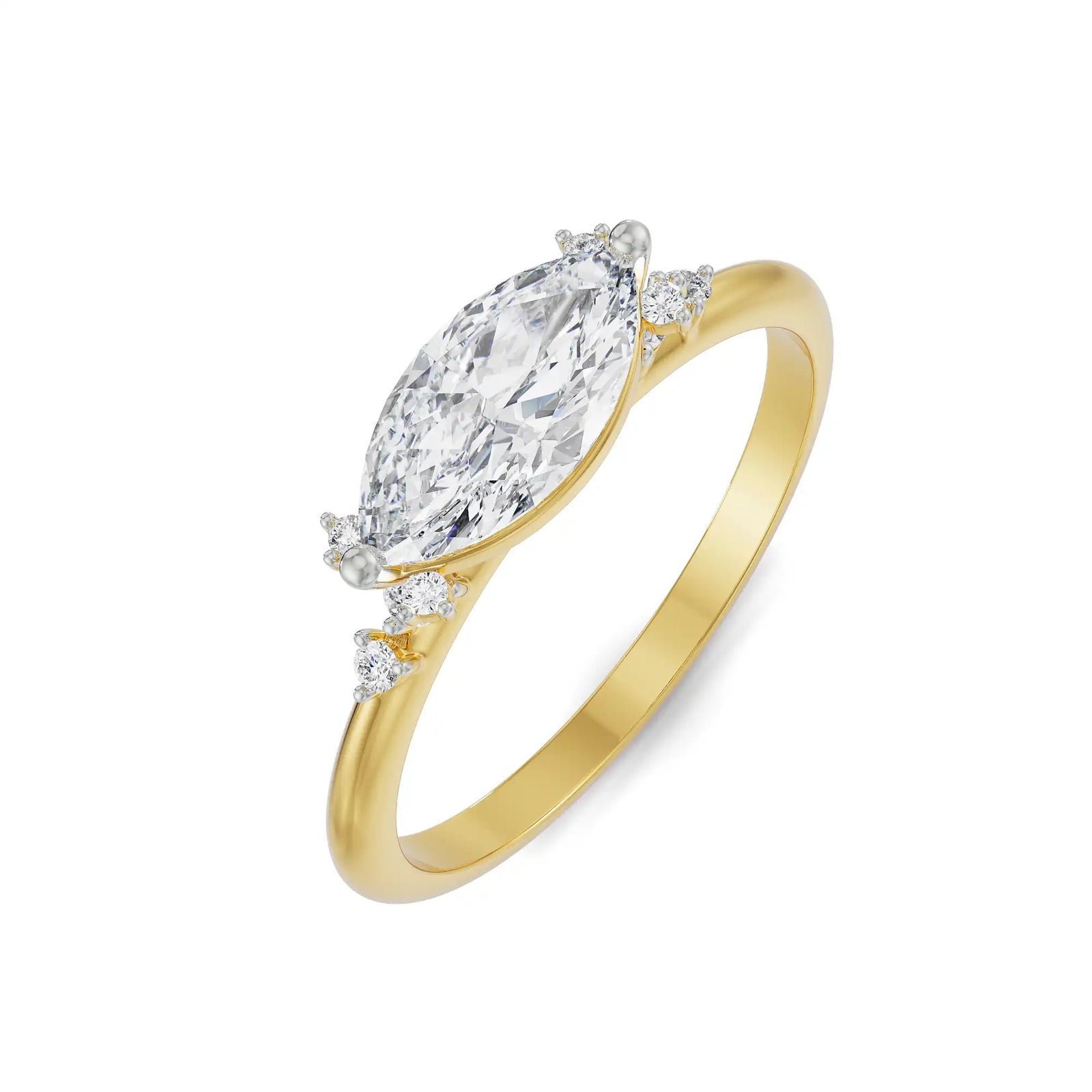 East West Diamond Ring Top view