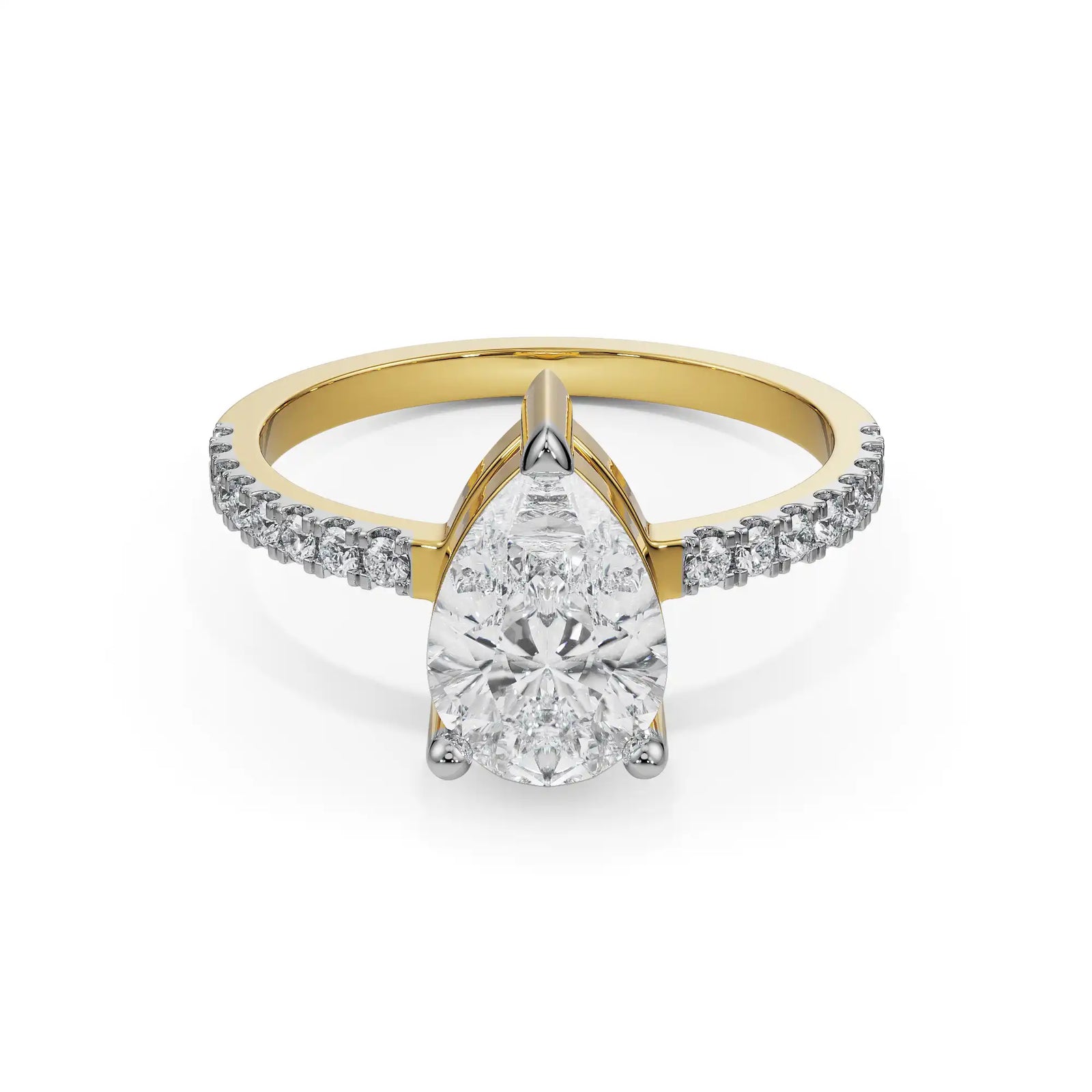 Love's Embrace Ring Front View in 9KT