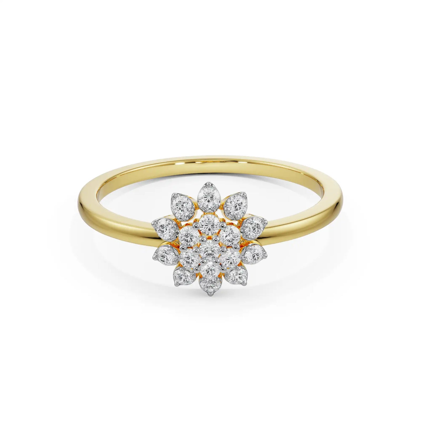 Floral Blooming Lab Grown Diamond Ring_in-stock