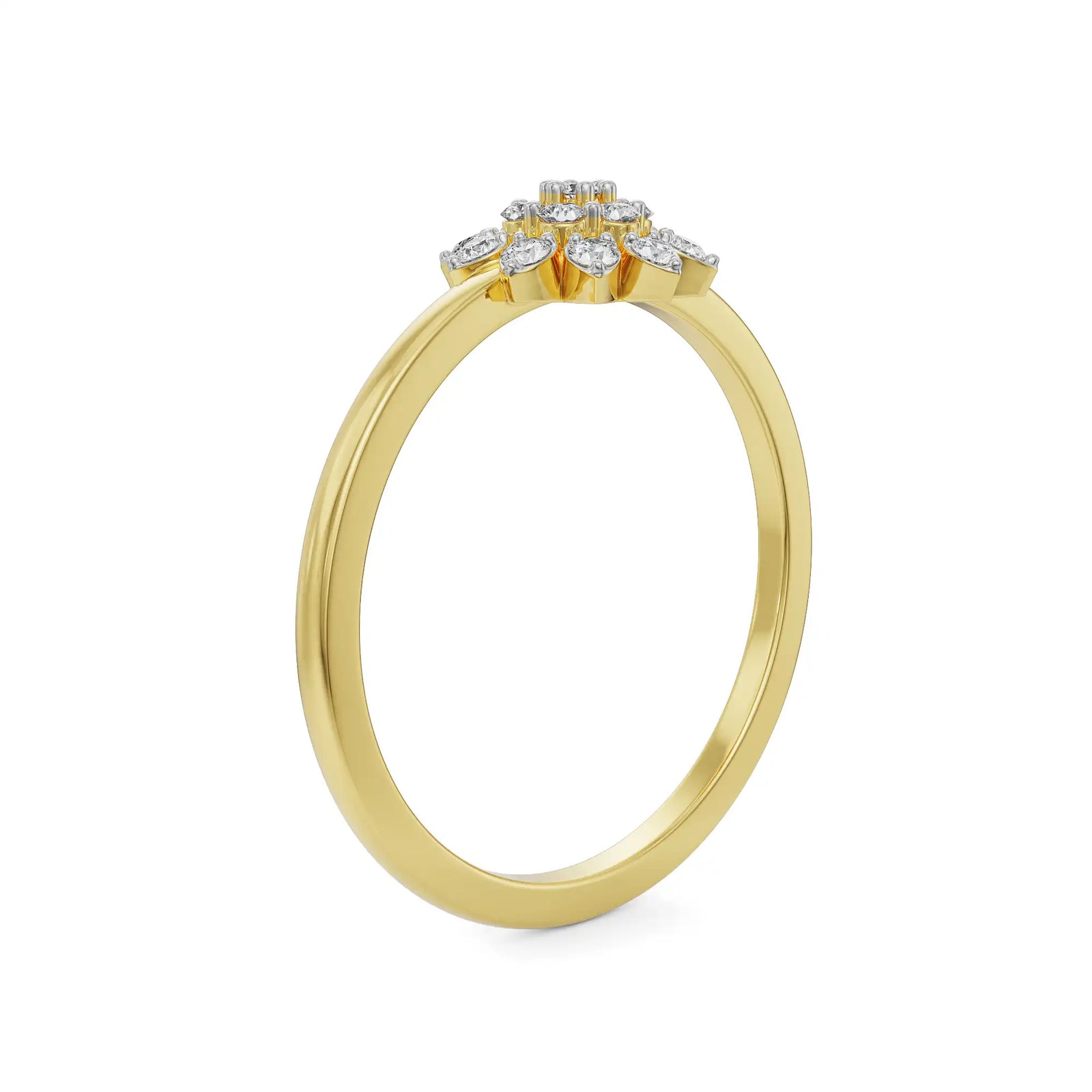 Floral Blooming Lab Grown Diamond Ring_in-stock
