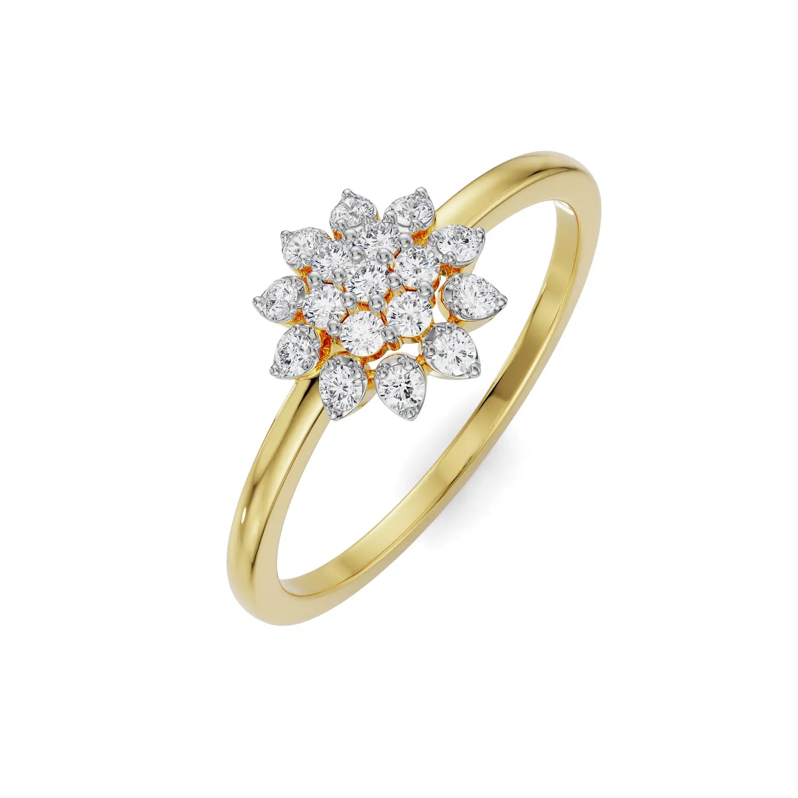 Floral Blooming Lab Grown Diamond Ring_in-stock