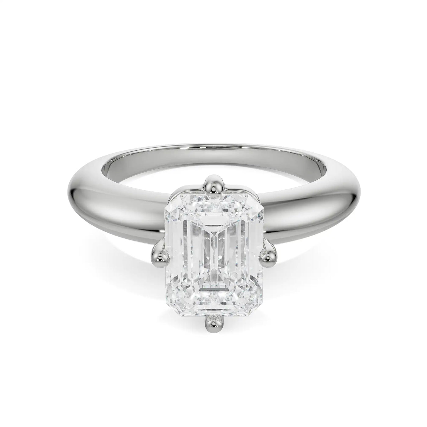 Regular Emerald Lab Grown Diamond Ring