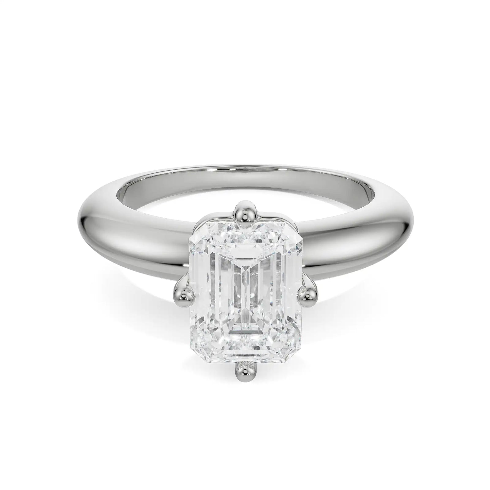Regular Emerald Diamond Ring Front View