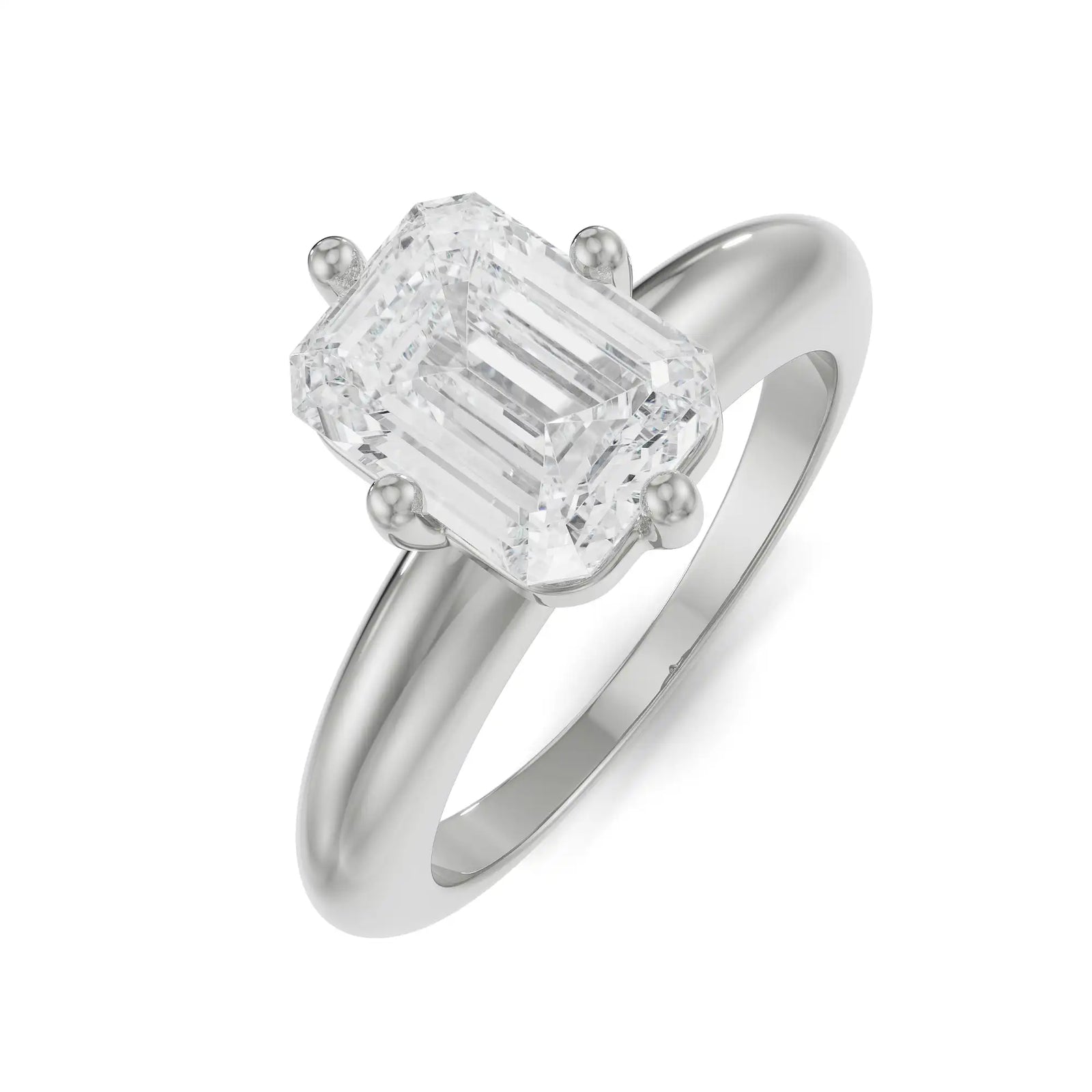 Regular Emerald Diamond Ring Top View