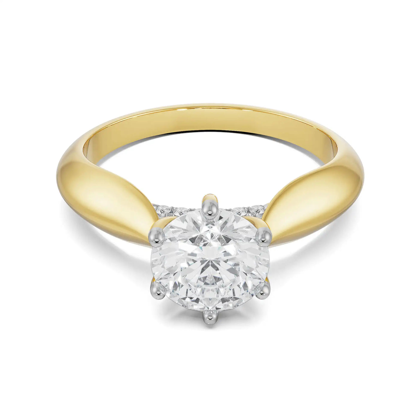 Luna Round Lab Diamond Solitaire Ring