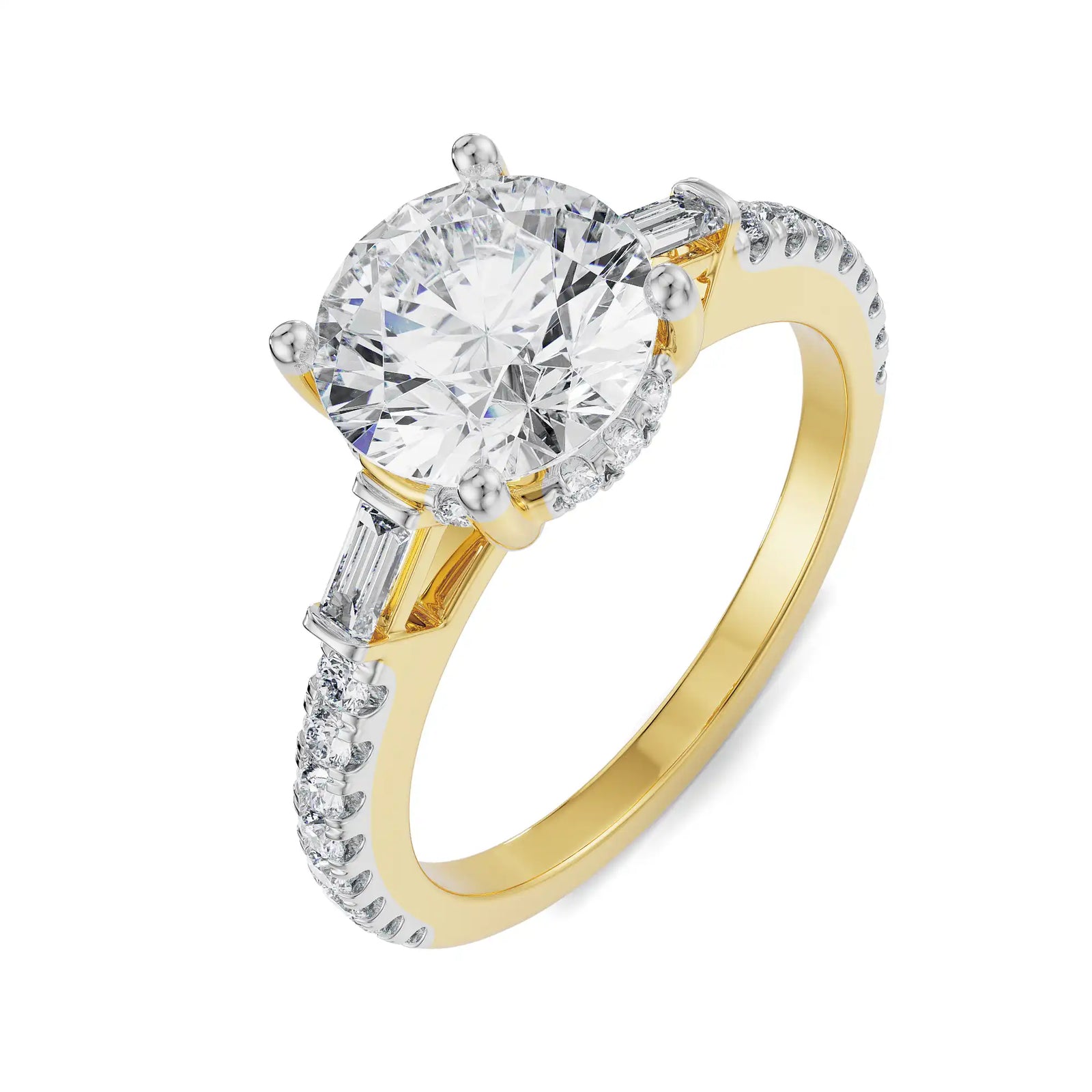 Sofia Diamond Ring Top View in 9KT