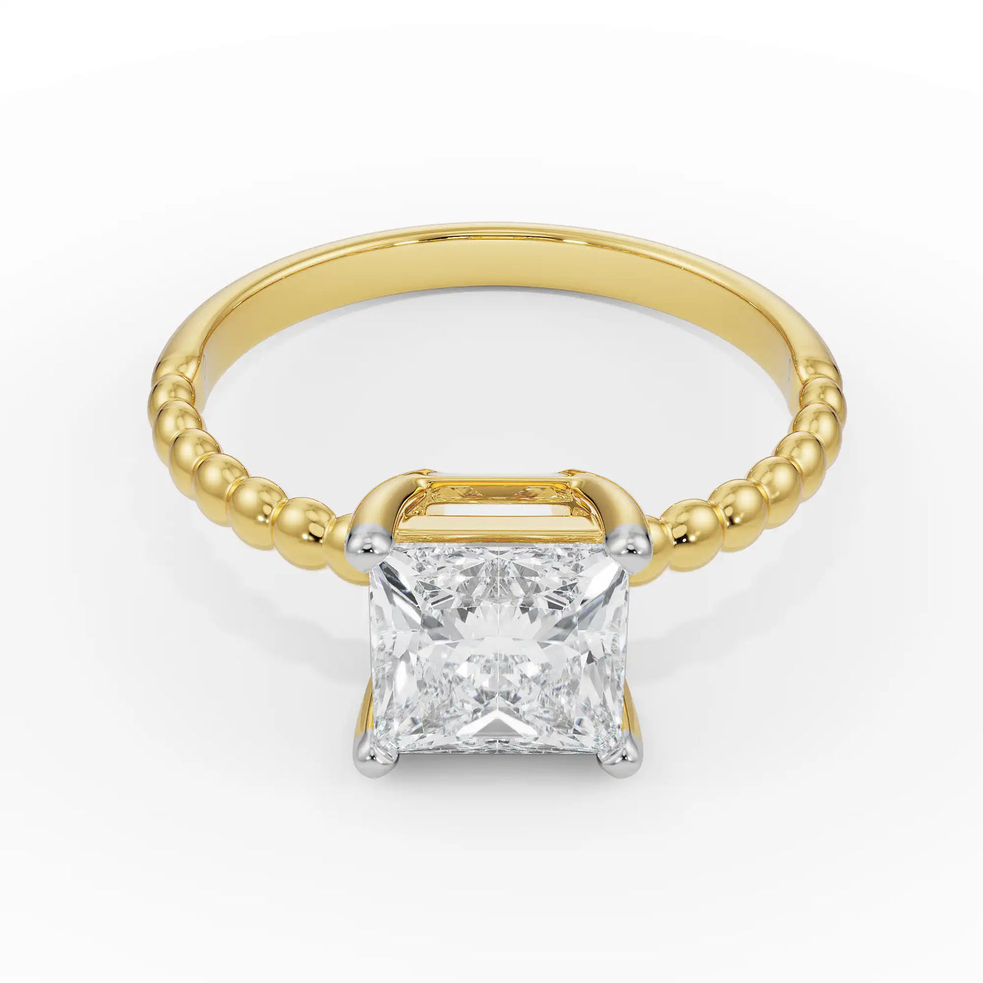Violet Princess Cut Lab Diamond Engagement Ring 9KT
