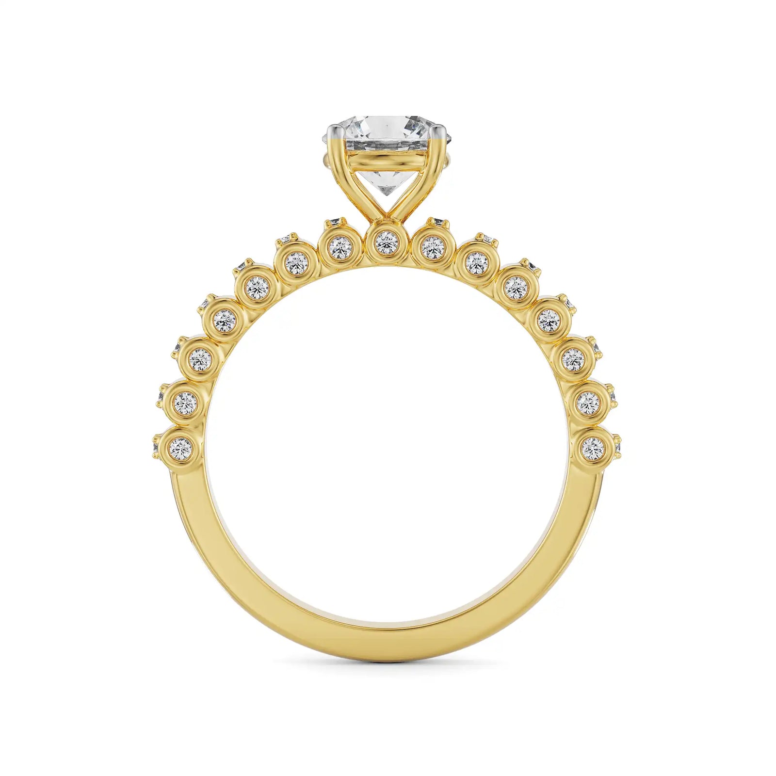 Athena Diamond Ring Back View