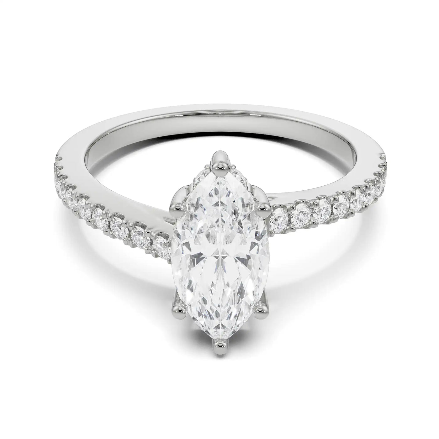 Sage Marquise Lab Diamond Engagement Ring
