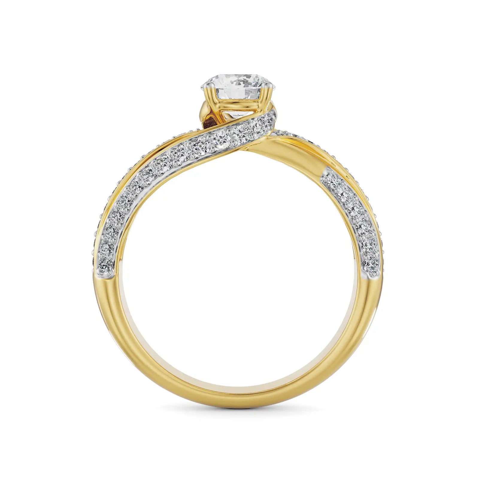 Beatrice Twisted Diamond Ring Back View