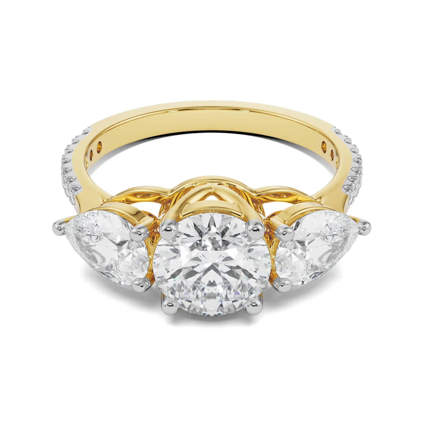 Ruth Tri Stone Lab Grown Diamond Ring