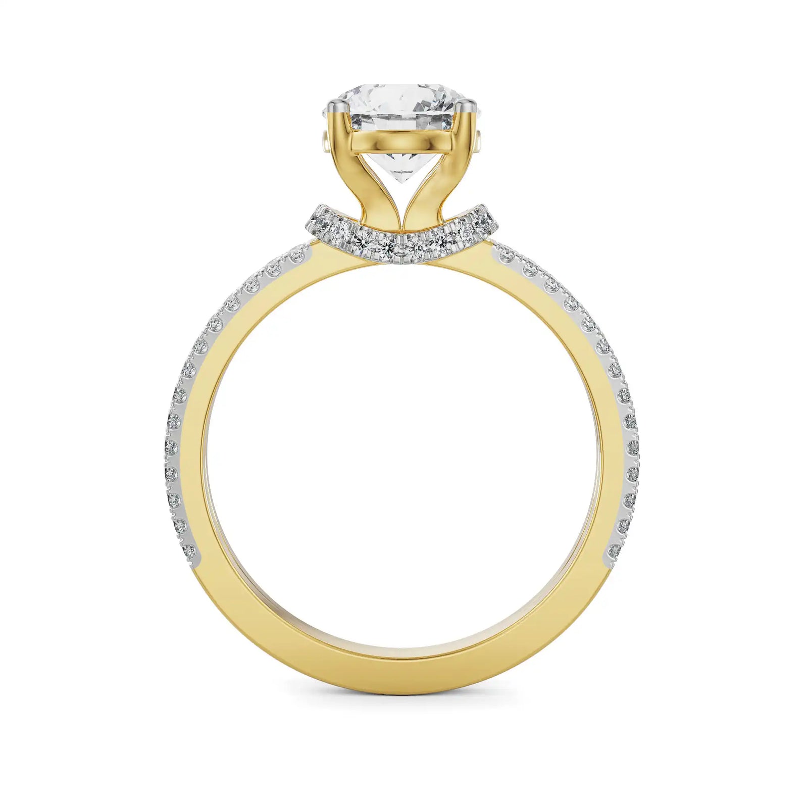 Elsie Round Engagement Ring Back View