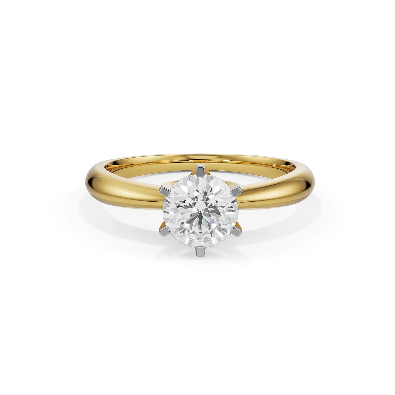 Classic Ira Solitaire Ring Front View