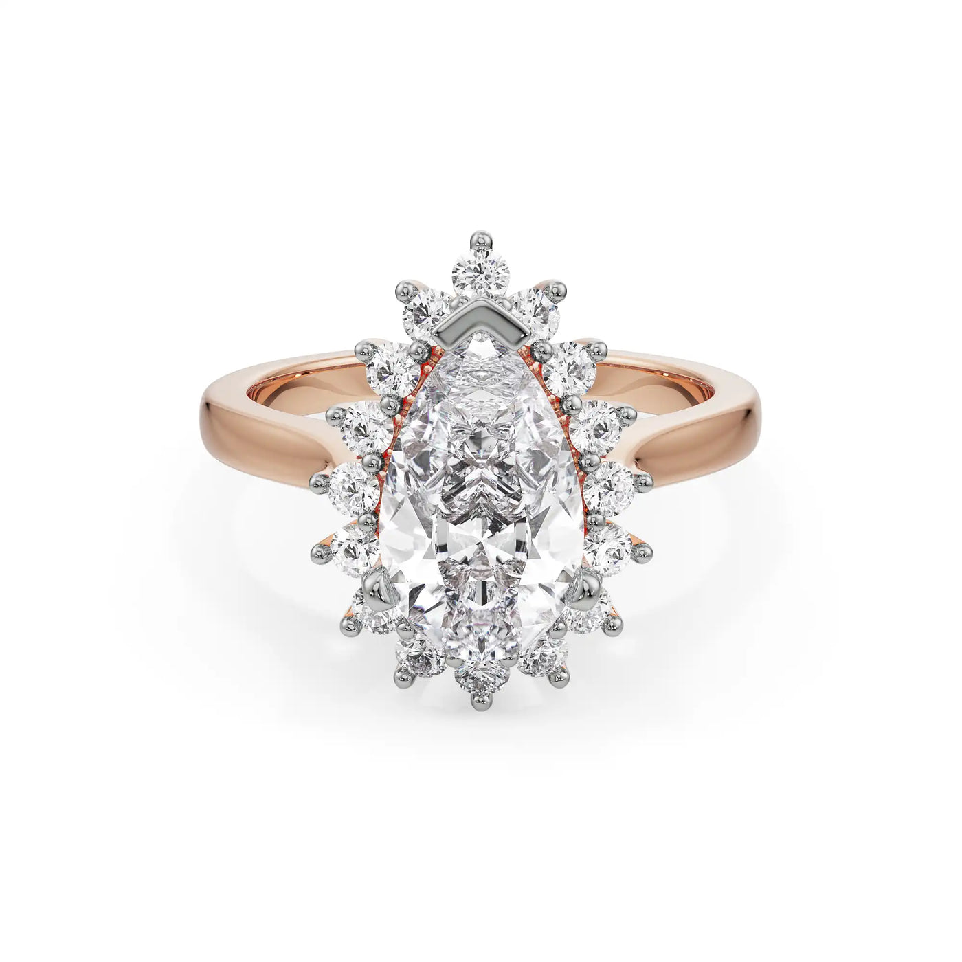 Regal Pear Lab Diamond Engagement Ring