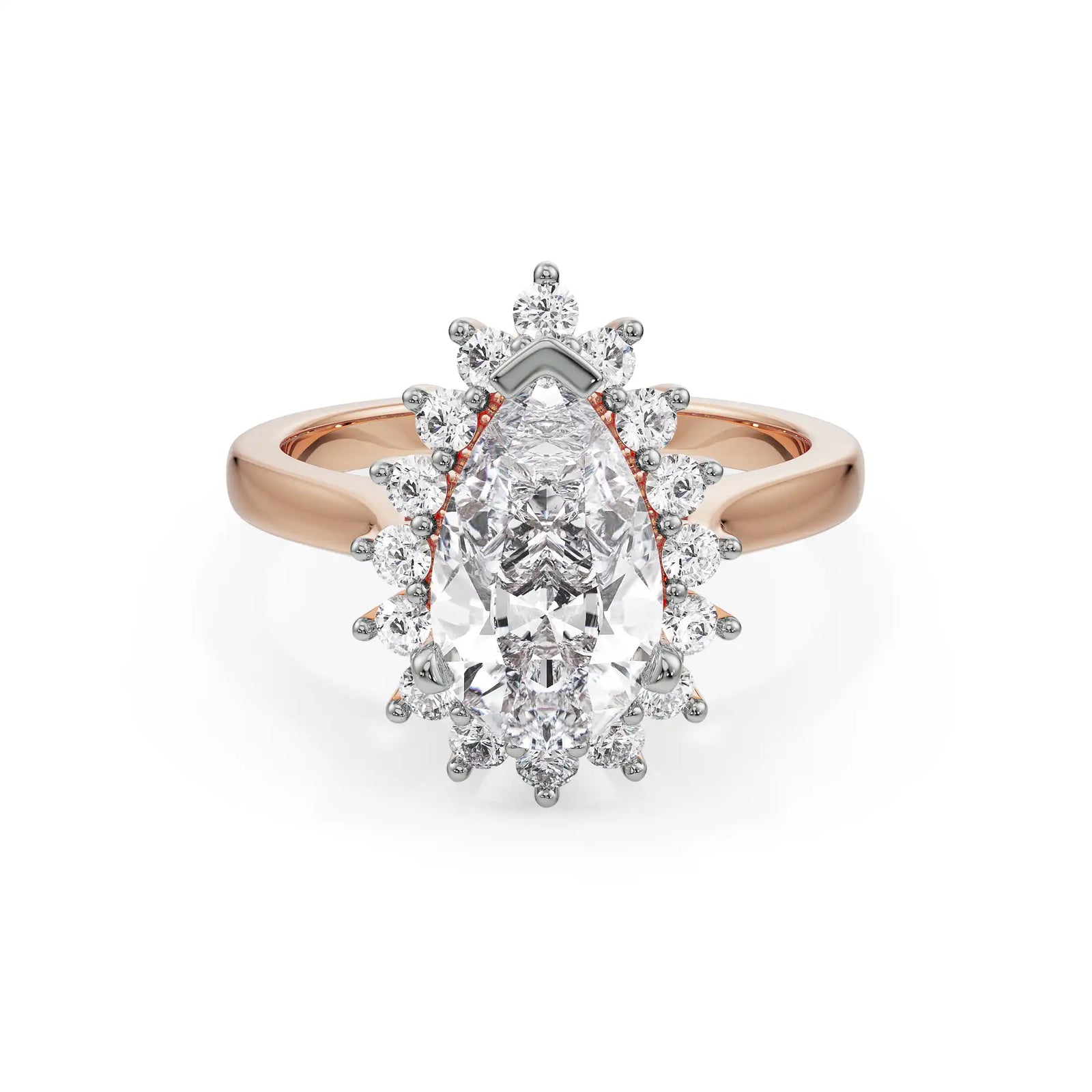 Regal Pear Engagement Ring Front View