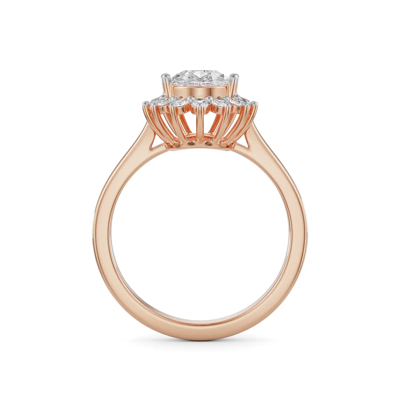 Regal Pear Engagement Ring Back View