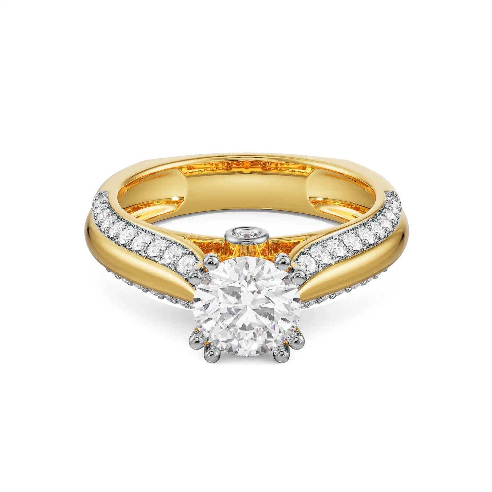 Harper Round Diamond Ring Front View