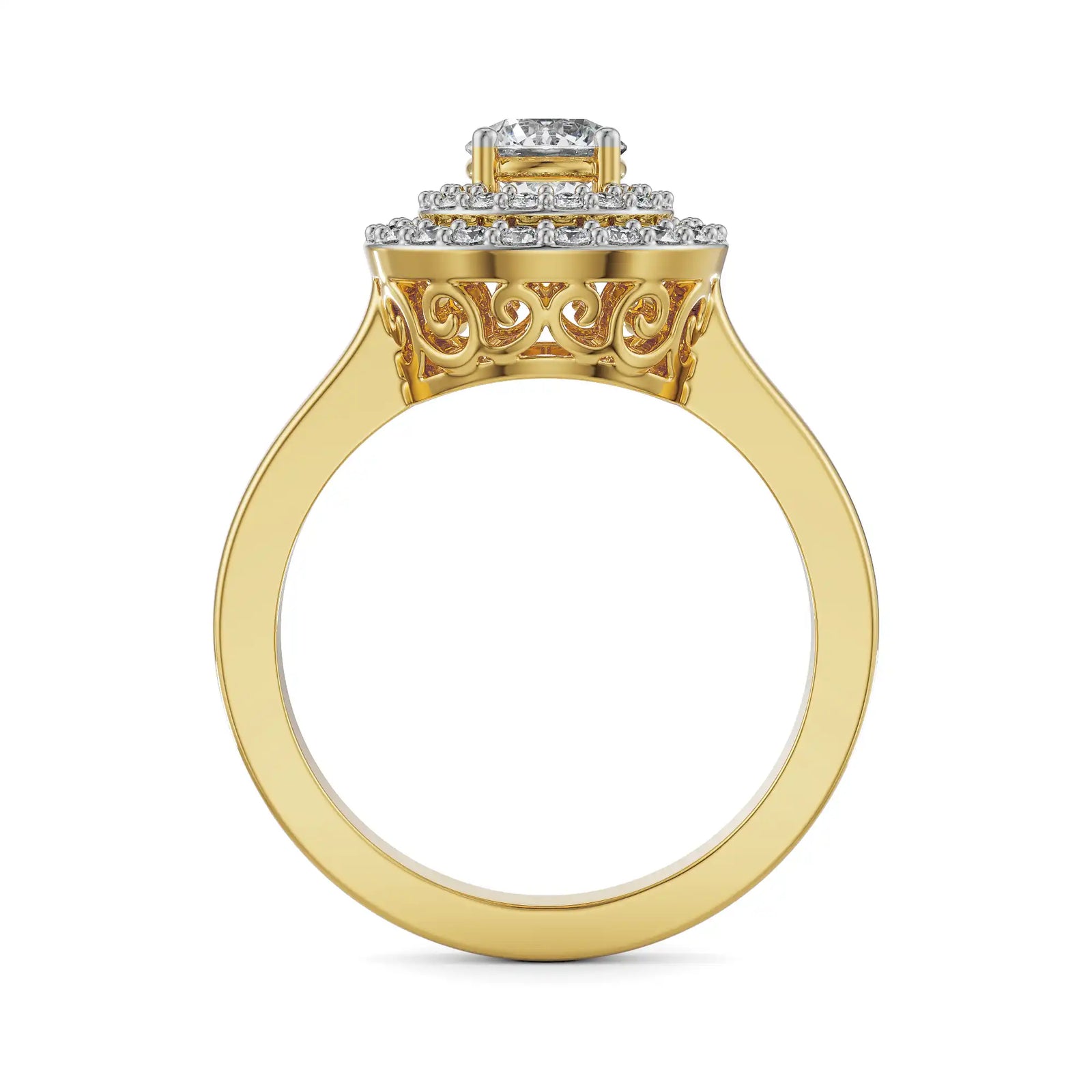 Jessie Round Diamond Ring Back View