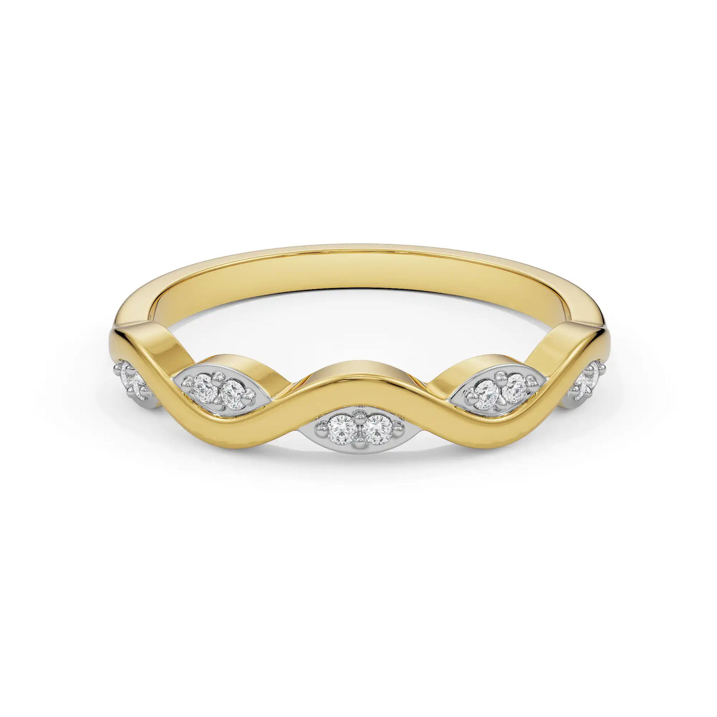 Wavy Krissy Lab Grown Diamond Band 9KT