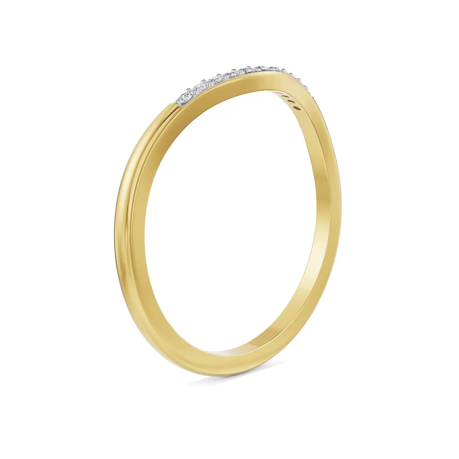 Wavy Katy Diamond Band side view
