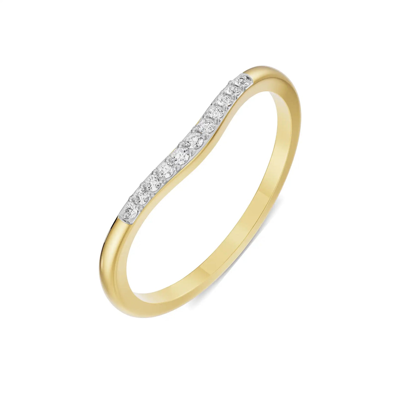 Wavy Katy Diamond Band Prospective View