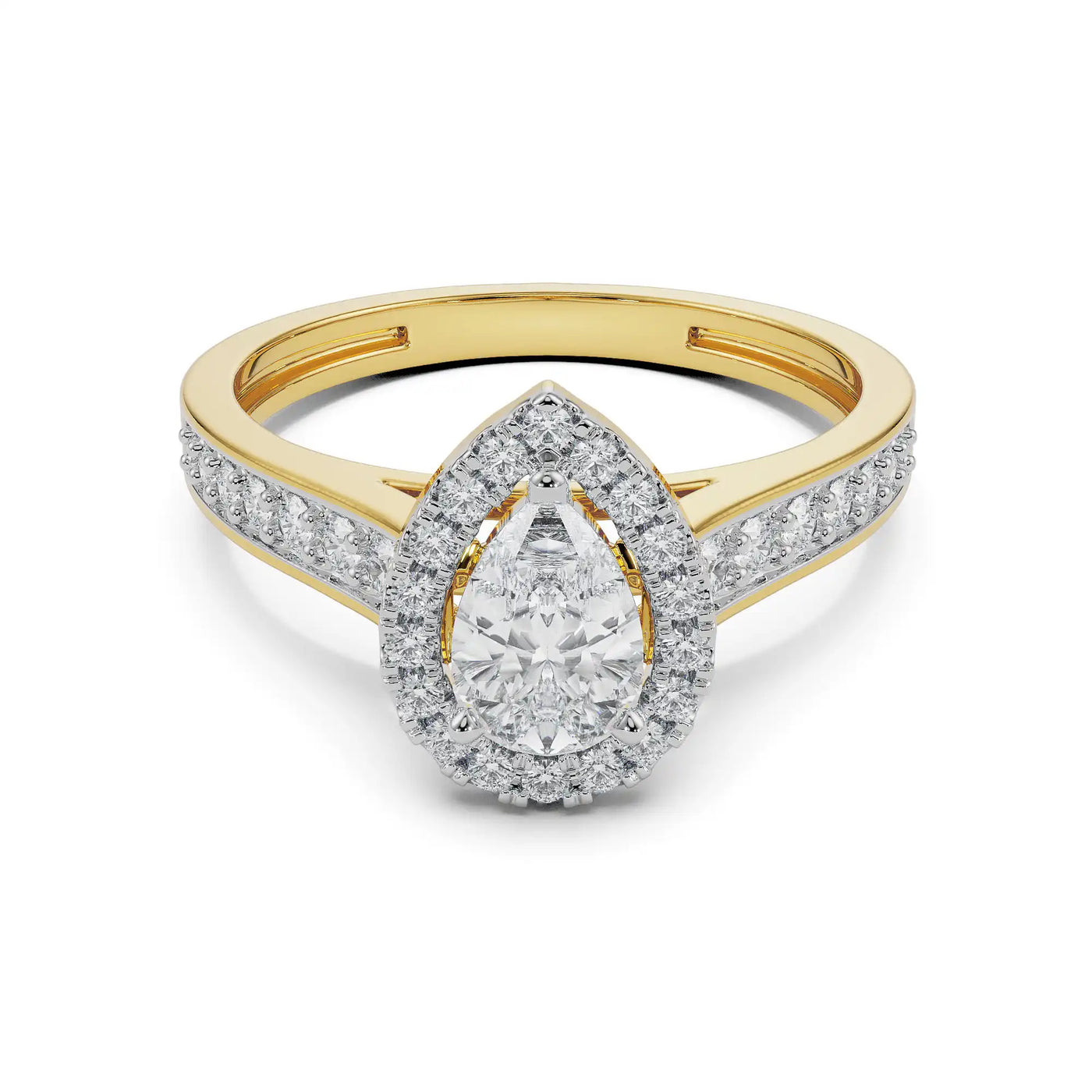 Perky Pear Lab Grown Diamond Ring 9KT