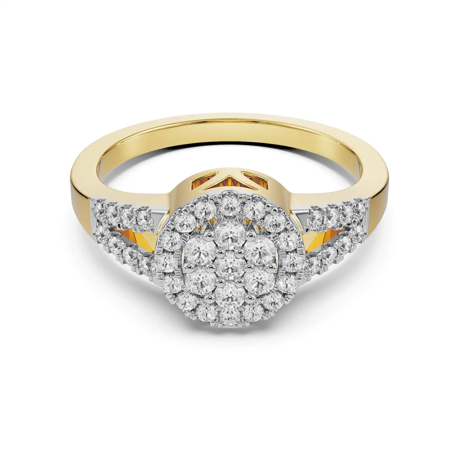 Olivia Cluster Sparkle Ring Front View